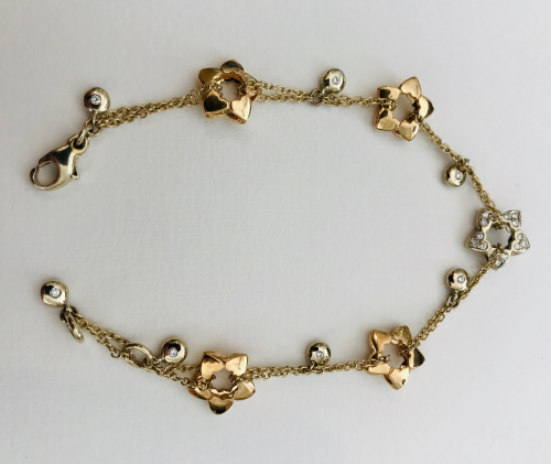 Gold Armband 750 GG 0,44 ct Brill.
